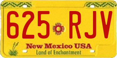 NM license plate 625RJV