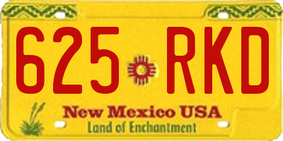 NM license plate 625RKD