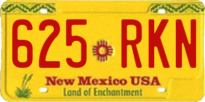 NM license plate 625RKN