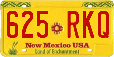 NM license plate 625RKQ