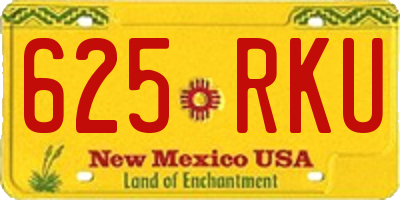NM license plate 625RKU