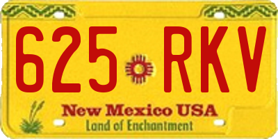 NM license plate 625RKV