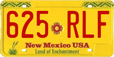 NM license plate 625RLF
