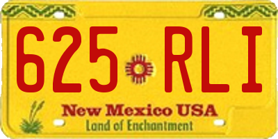 NM license plate 625RLI