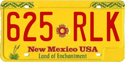 NM license plate 625RLK