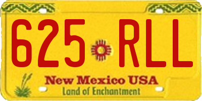 NM license plate 625RLL