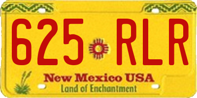 NM license plate 625RLR