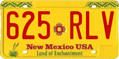 NM license plate 625RLV