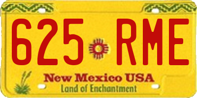 NM license plate 625RME