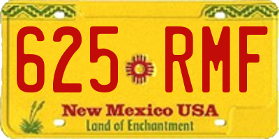 NM license plate 625RMF