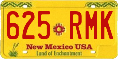 NM license plate 625RMK