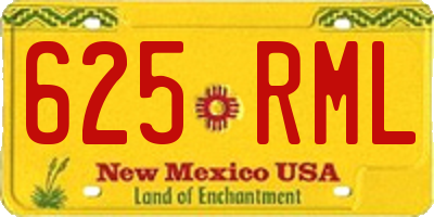 NM license plate 625RML