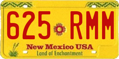 NM license plate 625RMM