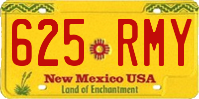 NM license plate 625RMY