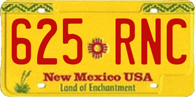 NM license plate 625RNC