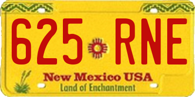 NM license plate 625RNE