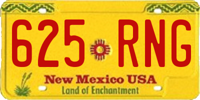 NM license plate 625RNG