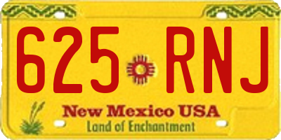 NM license plate 625RNJ