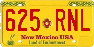 NM license plate 625RNL
