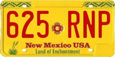 NM license plate 625RNP