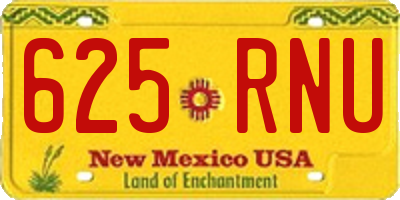 NM license plate 625RNU