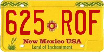 NM license plate 625ROF