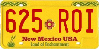 NM license plate 625ROI