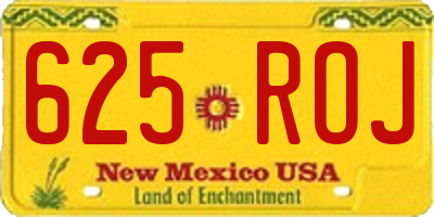 NM license plate 625ROJ