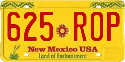 NM license plate 625ROP