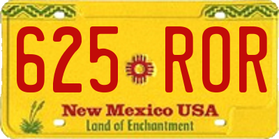 NM license plate 625ROR