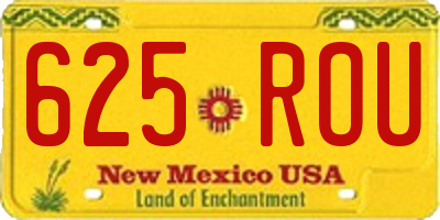 NM license plate 625ROU