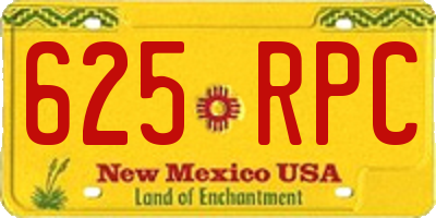 NM license plate 625RPC