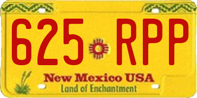 NM license plate 625RPP