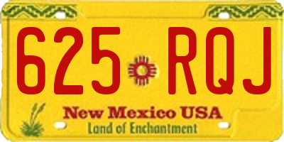 NM license plate 625RQJ