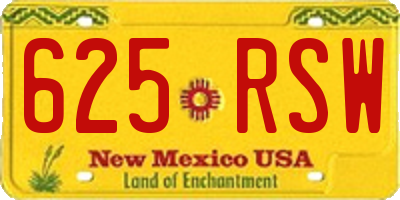 NM license plate 625RSW
