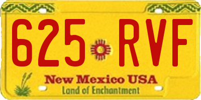 NM license plate 625RVF
