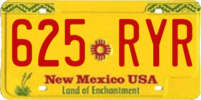 NM license plate 625RYR