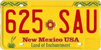 NM license plate 625SAU