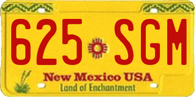 NM license plate 625SGM