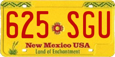 NM license plate 625SGU
