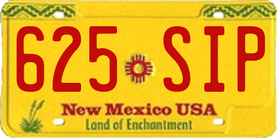 NM license plate 625SIP