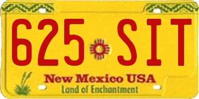 NM license plate 625SIT