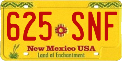 NM license plate 625SNF