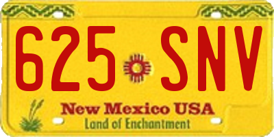NM license plate 625SNV