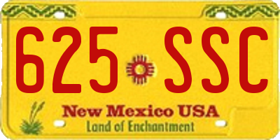 NM license plate 625SSC
