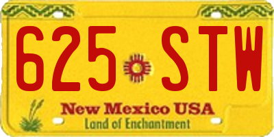 NM license plate 625STW