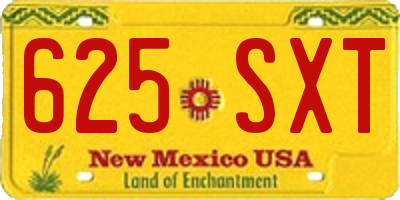 NM license plate 625SXT