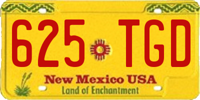 NM license plate 625TGD