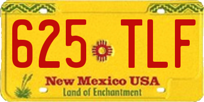 NM license plate 625TLF