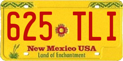 NM license plate 625TLI
